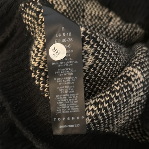 Topshop Leopard Print Black and Cream Sweater - Picture 4 of 4